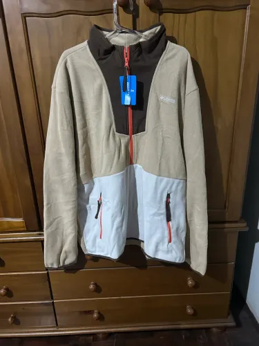 jaqueta lã sequoia grove meio zíper columbia masculino