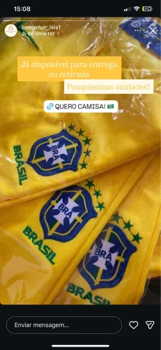 Camisa bordada Brasil 