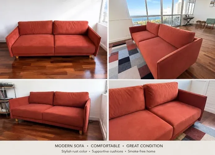 Vendo 2 Sofás Terracota em Excelente Estado