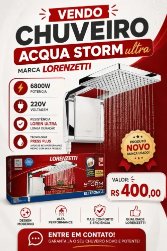 Chuveiro Lorenzetti Acqua Storm ultra