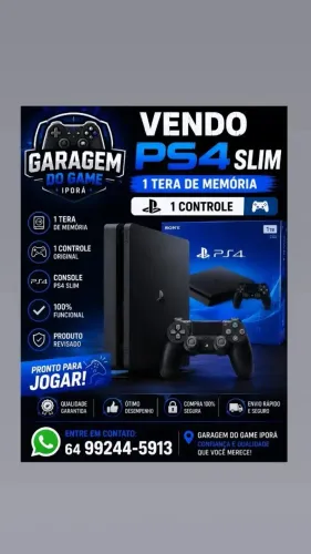 Vendo Playstation 4 1T completo seminovo