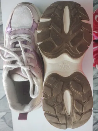 Tênis Zara Infantil Chunky Dad Sneaker Rosa/Lilás - Original - Estilo Casual