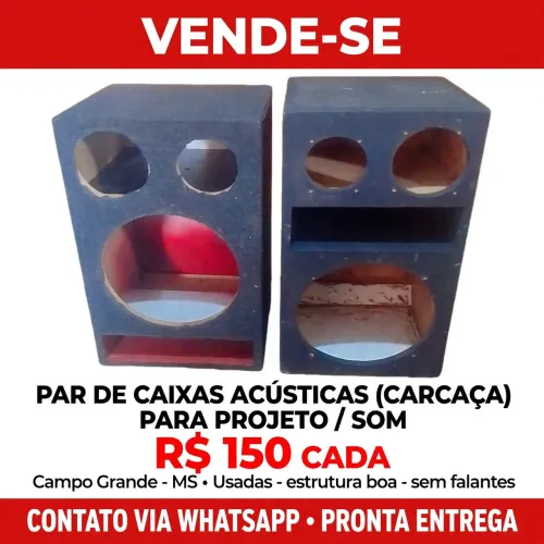 Par de Caixas Acústicas Carcaça