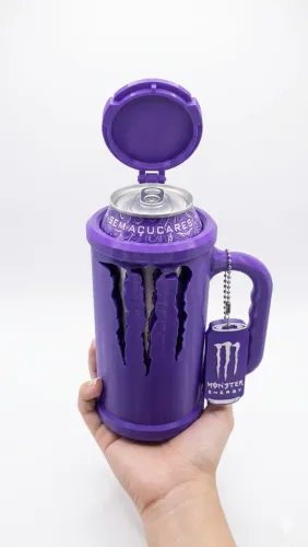 Copo para lata de energético Monster