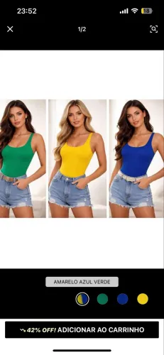 VENDO BODDYS NAS CORES DO BRASIL