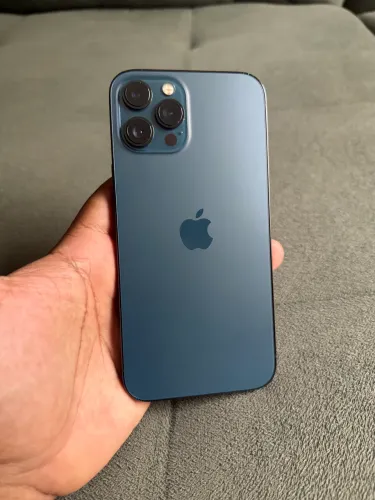 IPhone 12 Pro Max 128gb azul! Aceito trocas e cartao.