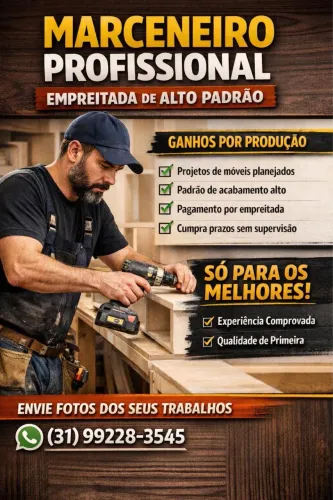 Vaga para marceneiro empreitada 