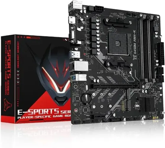 Placa-mãe nova Machinist B450M AM4 K - para AMD AM4