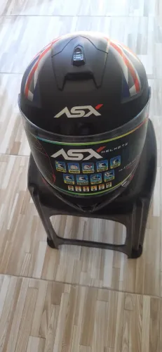 Capacete axxis asx draken Inglaterra azul