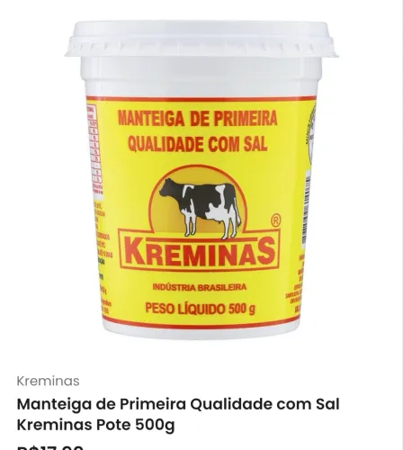 Vendo manteiga Kreminas