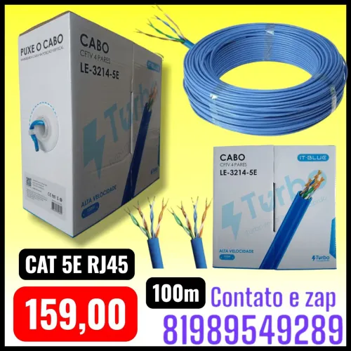 Cabo de rede CAT 5E RJ45