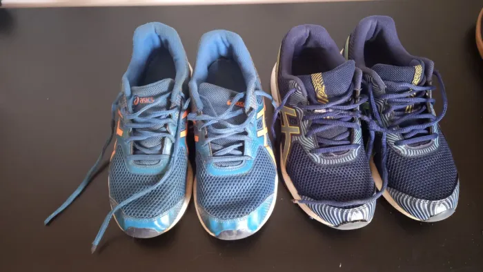Lote 02 tênis Asics Buzz 4 n 37