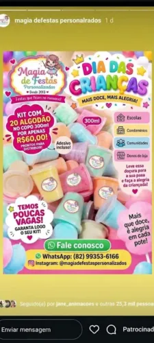 Algodão doce no copo