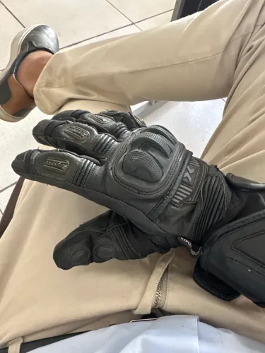 Luva X11 Motociclista Masculina Couro Cano Longo