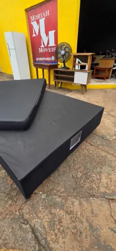 cama box casal padrão base e colchão espuma D20 bem conservados