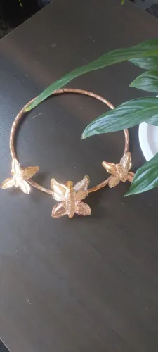 IBO de Borboleta (acessório para o pescoço). Em cobre, com borboletas