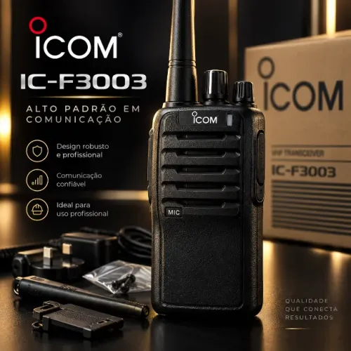 Rádio Comunicador Icom IC-F3003 VHF 5W - Novo