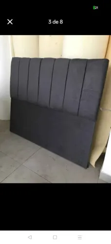 Vendo cabeceira de cama casal preto 