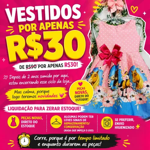 Vestido novos ( estou fechando a loja  verificar temas e tamanhos)