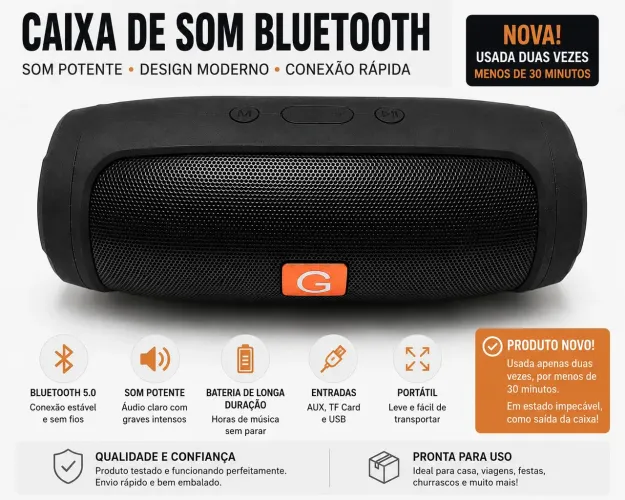 Caixa de Som Bluetooth 