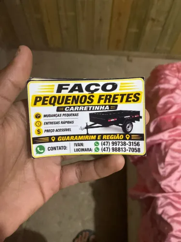 Quem for de Guaramirim região fazemos frete dependendo do lugar no preço 