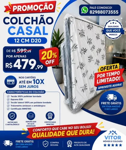 OFERTAS DE COLCHÃO BOM SONO 12 CM D20