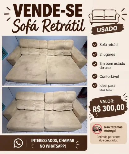 Vende se sofá retrátil 