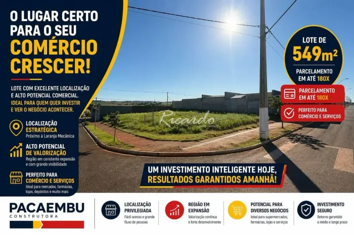Lote Comercial à venda, Fase 2 à venda, Loteamento Bem Viver Arapongas, Arapongas, PR