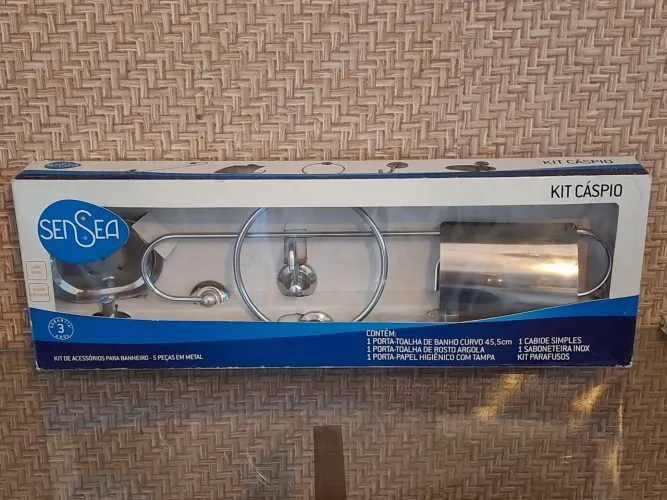 KIT ASSESSÓRIOS CONJUNTO BANHEIRO INOX