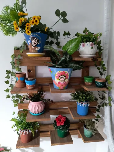 Jardim Vertical com plantas