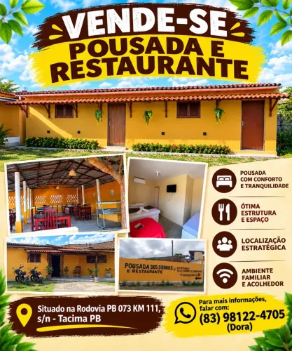 IMÓVEL À VENDA - POUSADA E RESTAURANTE