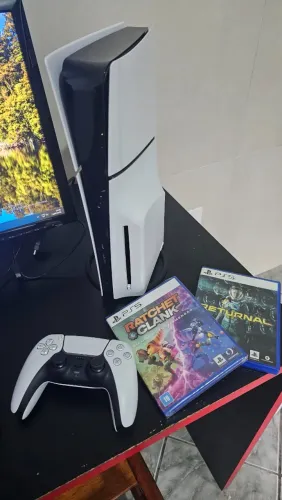 PS5 FAT 825GB + CONTROLE + 2 JOGOS
