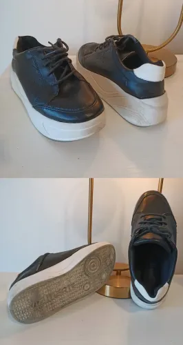 Tênis Feminino Via Marte Preto/Branco - Nº35