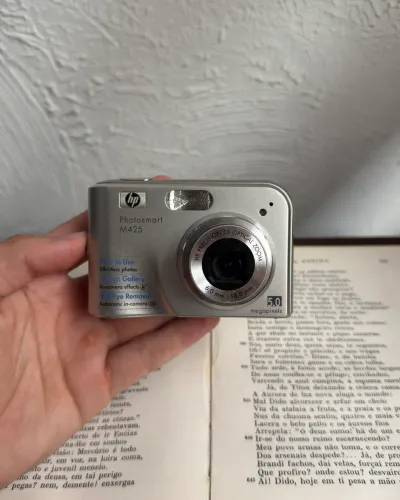 cybershot hp m425 cinza completa - pronta pra uso!