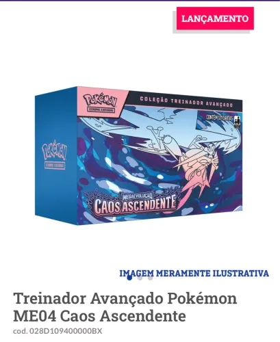 Box Treinador Avançado Pokémon ME04 Caos Ascendente !!