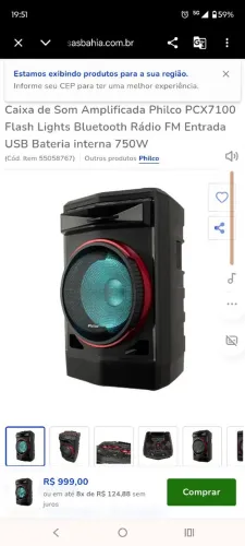 caixa philco extreme pcx7100