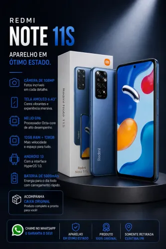 ? Redmi Note 11S | 8 GB RAM | 128 GB | Caixa Original