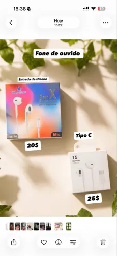 Fone de ouvido com fio