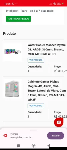 Gabinete + water cooler 360mm
