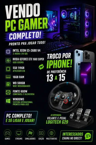 VENDO / TROCO PC GAMER COMPLETO