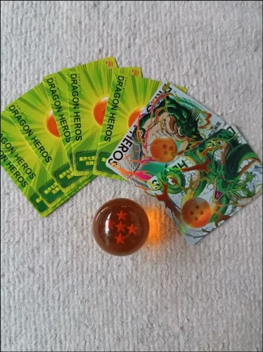 Colecionável Esfera do Dragão 5 Estrelas - Dragon Ball & 8 Cards Originais