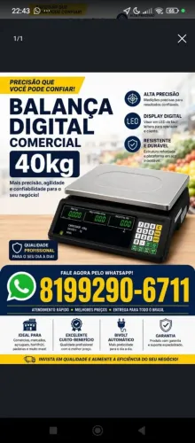 Balança digital comercial 40 kg 