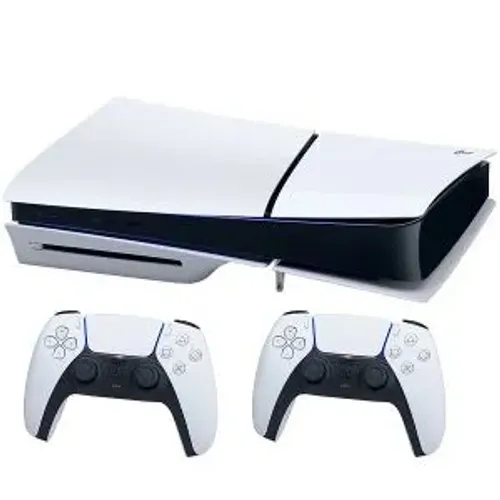 Console Ps5 Slim com leitor de discos + 2 dualsense + 1 carregador portátil