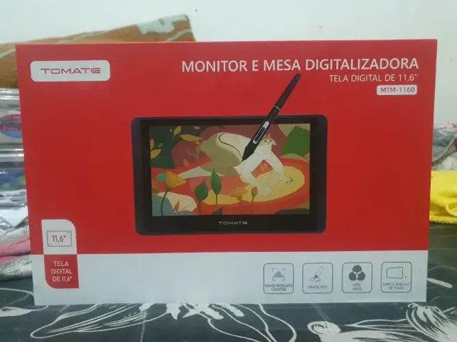 Mesa Digitalizadora E Monitor Tomate Mtm-1160 11,6 Seminova