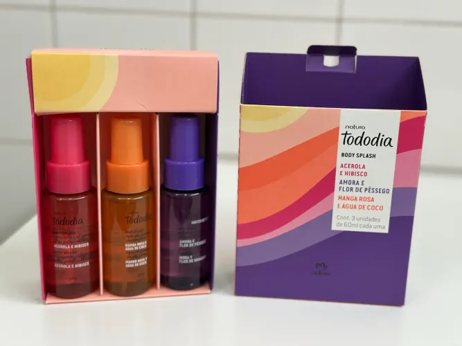 Kit body splash com caixa presente