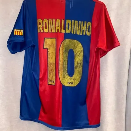 camisa retrô barcelona ronaldinho gaúcho 10 p