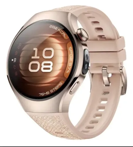 Relógio 42mm AMOLED GPS NFC: saúde no dedo, 5ATM, aço