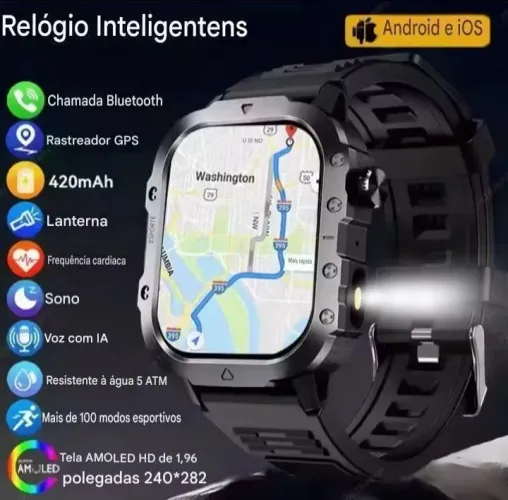 Smartwatch Q11 - Relógio Inteligente de Alta Performance com Tela Amoled