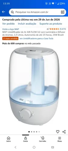 Umidificador WAP Novo na caixa