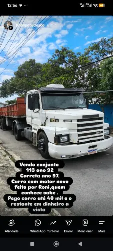 Conjunto carreta + cavalo Scania 113